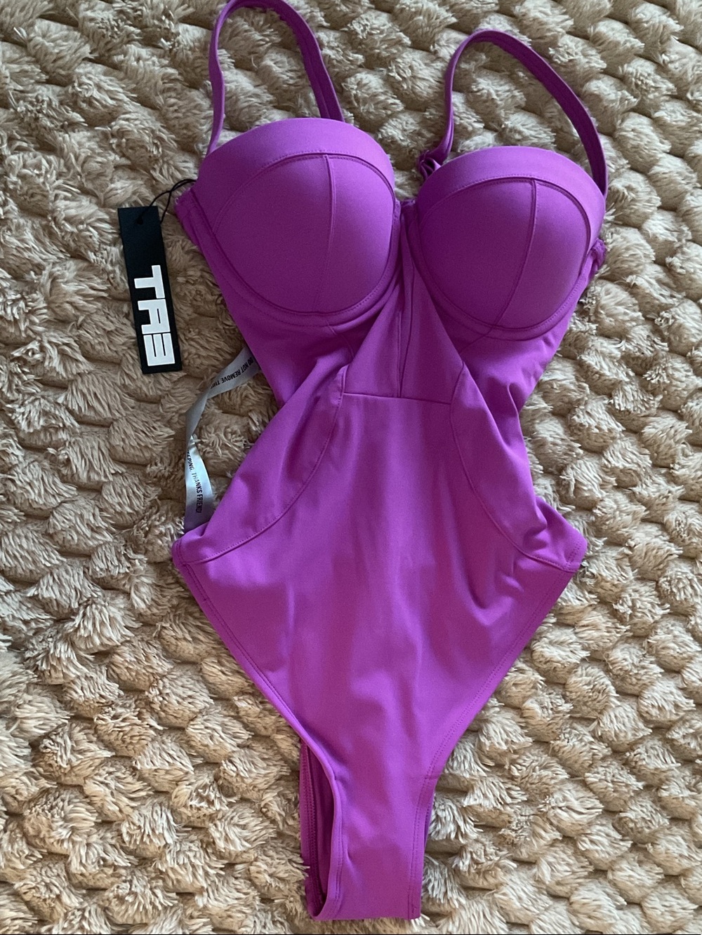 TA3 Purple Plum One-Piece Swimsuit
Brazilian Bombshell XS Short 
NWT/ returns